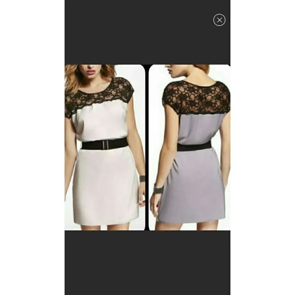 Express Colorblock white grey belted - Picture 6 of 6